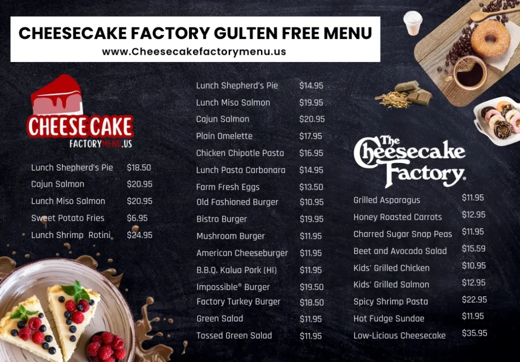 Cheesecake factory Gluten Free Menu (1)