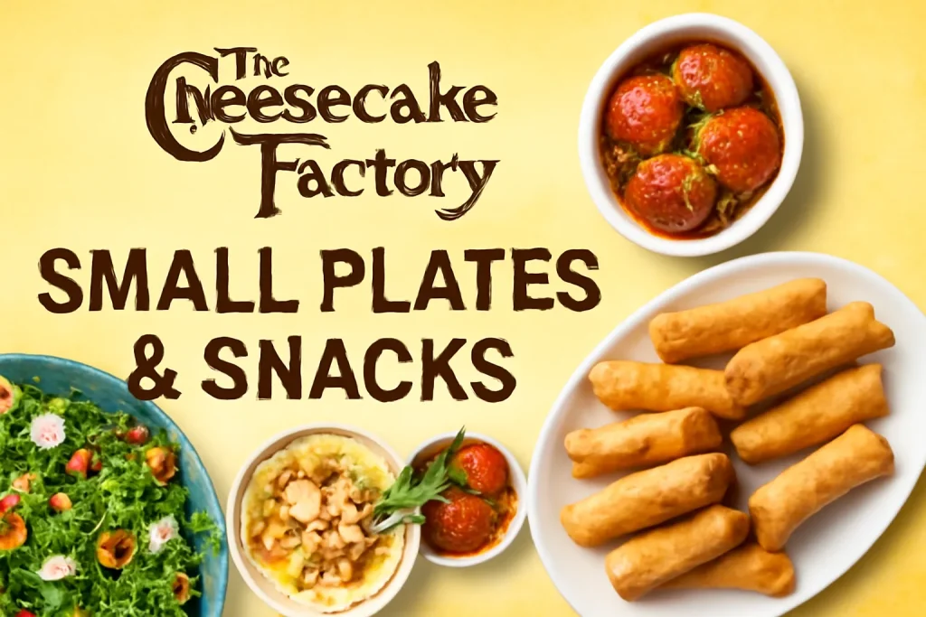 Cheesecake Factory Small Plates & Snacks Nutrition.